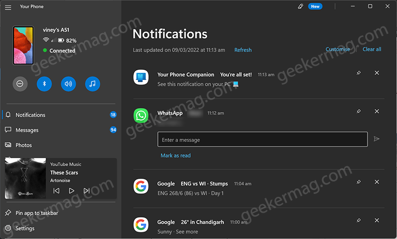 Your phone apps notifications
