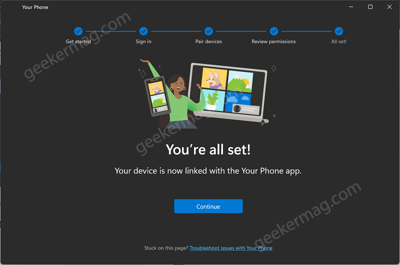 How to Link Android Phone to Windows 10 PC using Your Phone App - 99