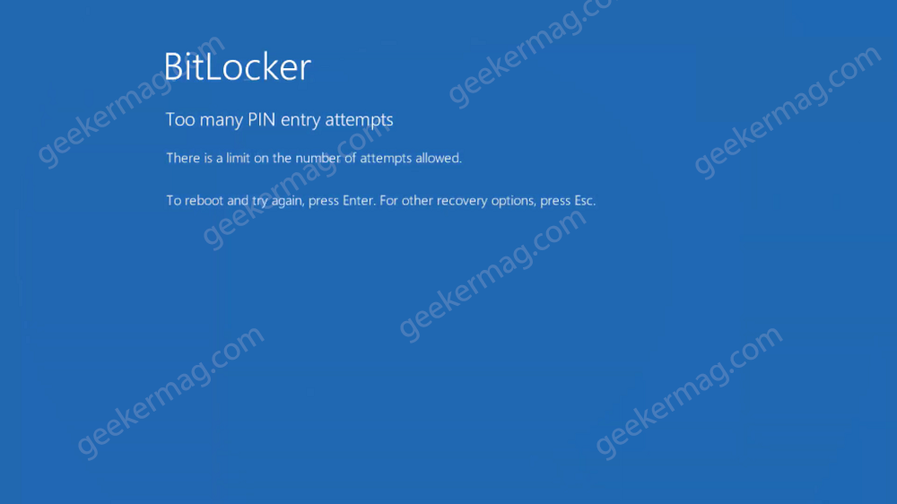 Fix   Bitlocker  Too many PIN entry attempts  Error in Windows 11   10 Startup - 35