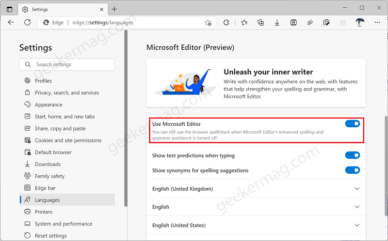 How to Access   Use Integrated Microsoft Editor in Edge Browser - 92