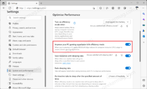 Improve PC Gaming Experience with Edge Efficiency Mode