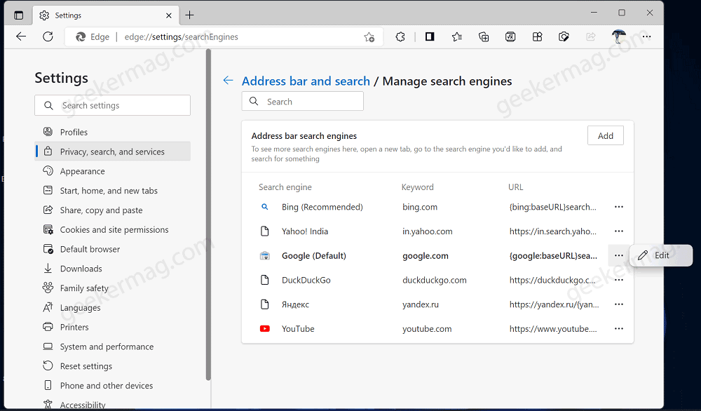 How to Remove Default Search Engine in Microsoft Edge  Restored  - 40