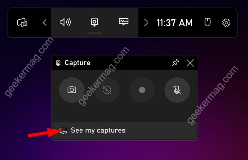 See my captures in Xbox game bar in windows 11