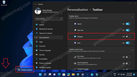 How to Enable | Disable Weather Widget on Windows 11 Taskbar