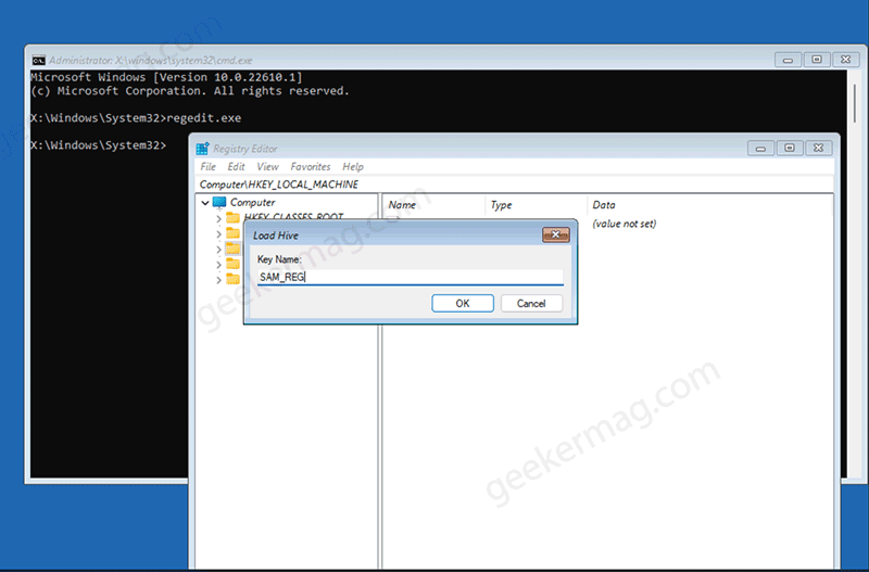 Load hive in registry editor