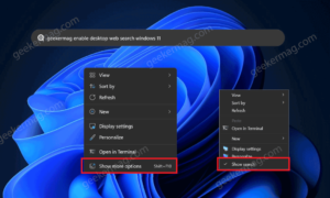 Enable & Disable Desktop Search Bar In Windows 11 [Hidden Feature]