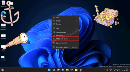 Use Sticker Editor to Add Stickers to Desktop Background in Windows 11