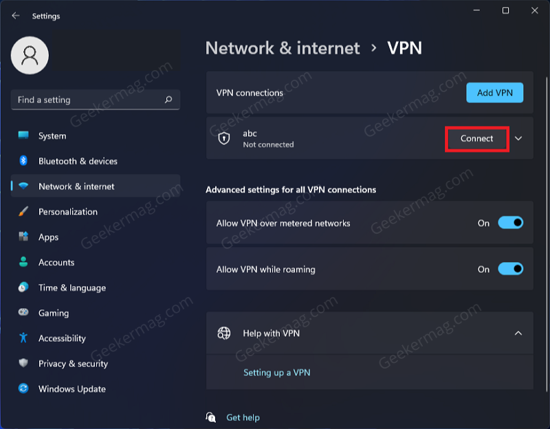 How to Manually Setup a VPN in Windows 11 - 11