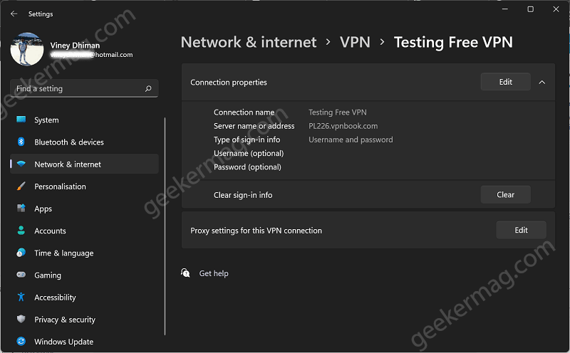 How to Manually Setup a VPN in Windows 11 - 1