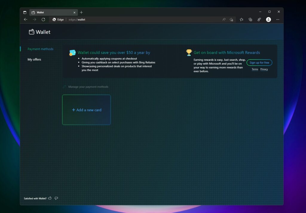 Microsoft Edge getting a new  Wallet  feature in Windows 11 10 - 11
