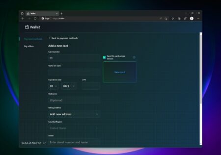 Microsoft Edge getting a new 'Wallet' feature in Windows 11/10