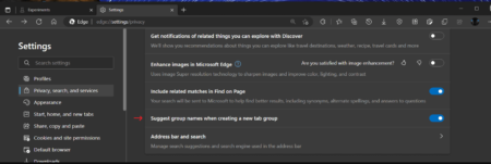 How to Enable 'Tab Groups Name Suggestion' in Microsoft Edge