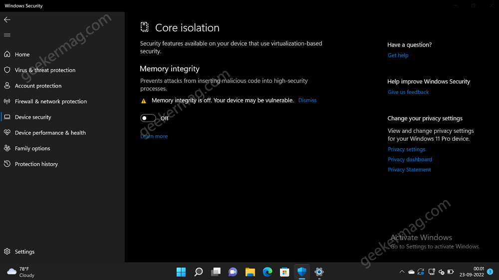 Fix - Can't Turn On Memory Integrity in Windows 11 Due to Incompatible Drivers 