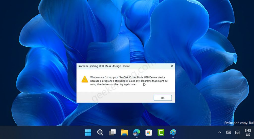 Fix - Problem Ejecting USB Mass Storage Device in Windows 11 22H2