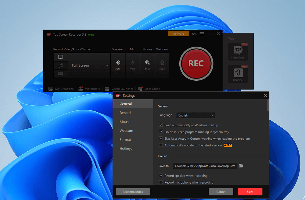 iTop Screen Recorder   Free Screen Recorder   Video Editor for Windows 11 - 16