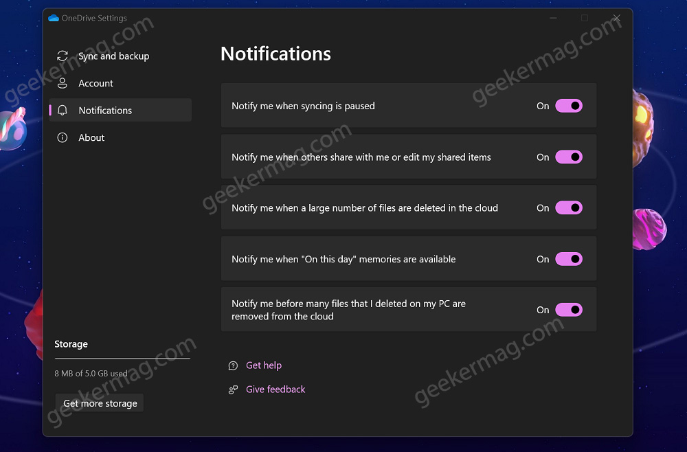 Download OneDrive app for Windows 11 with New Settings UI - 73