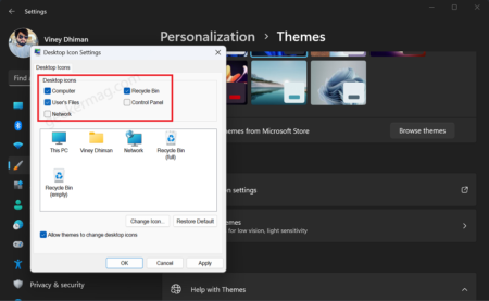 How to Display or Show Desktop Icons in Windows 11 (Desktop Shortcuts)