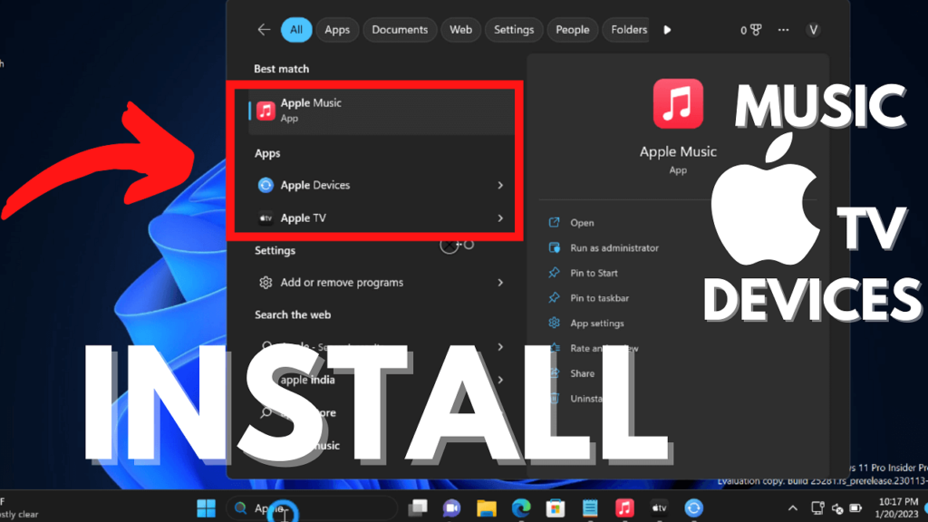 How to Install Apple Music, Apple TV, Apple Devices on Windows 11 (Any Region)