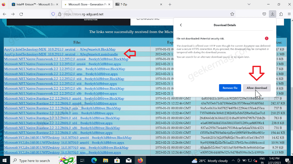 download intel unison msixbundle 