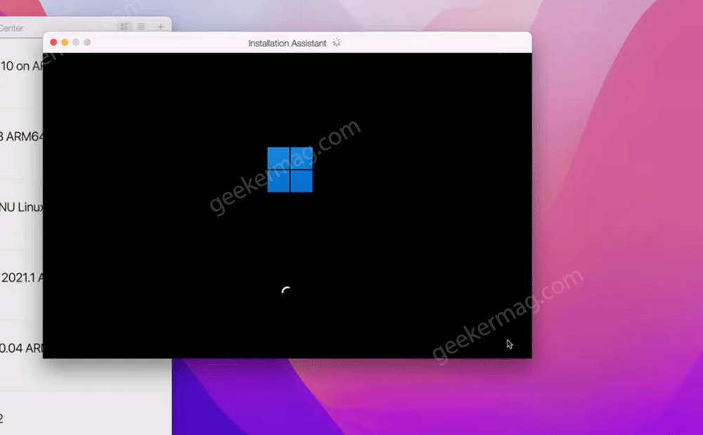 installing windows using Paralles desktop