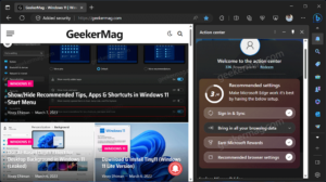 Use Action Center to Track New Rewards in Microsoft Edge microsoft edge action center app