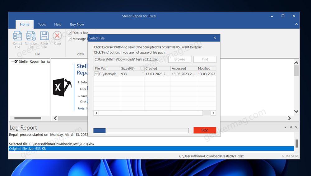 Corrupt Excel File is being Scanned and Repaired