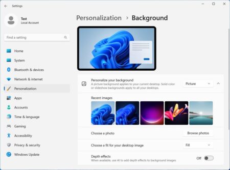 Use AI-Based Effect for Desktop Background in Windows 11