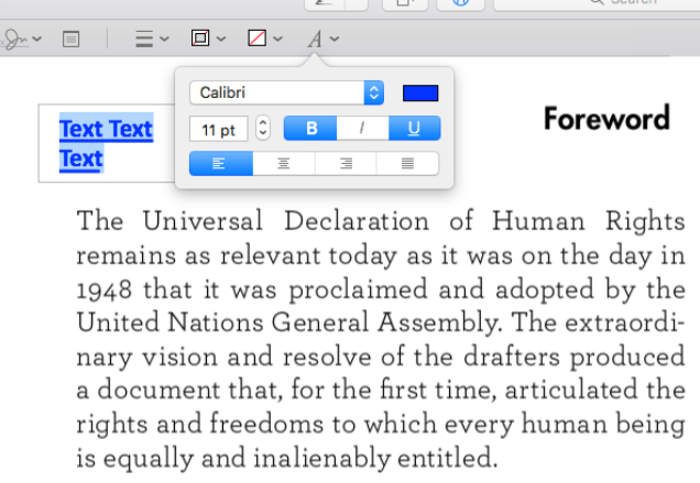 Add text to pdf in preview app