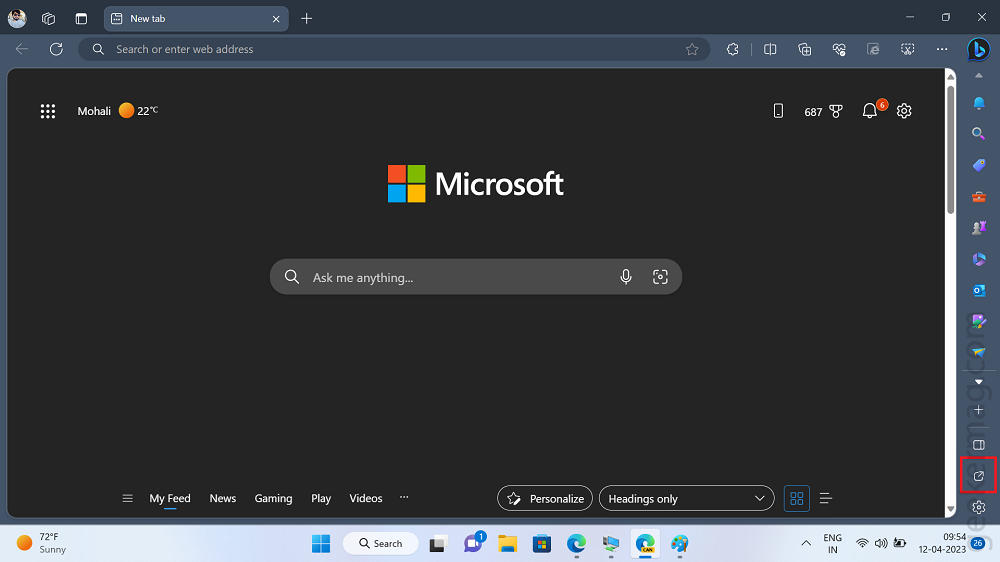 How to Detach Sidebar from Microsoft Edge (In Canary) 