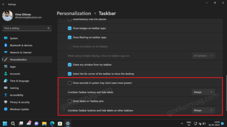 How to Enable & Set Taskbar Icons to Never Combine in Windows 11 23466 How to Enable Never Combine Taskbar Buttons in Windows 11 23466