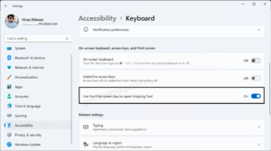 Enable/Disable Use Print Screen to Open Snipping Tool in Windows 11