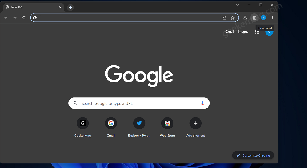 open side pane in google chrome