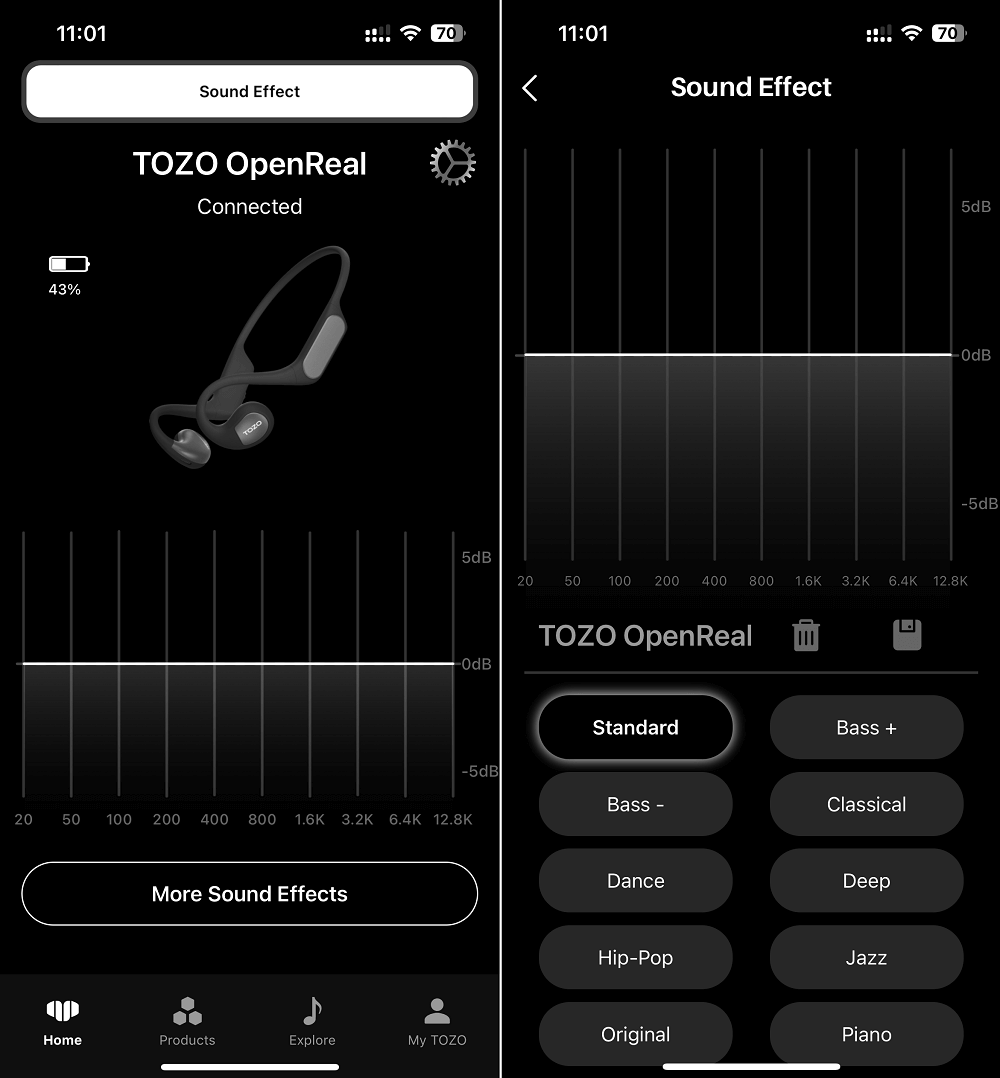 TOZO OpenReal True Wireless Earbuds with Noise Cancelling Microphone 2023