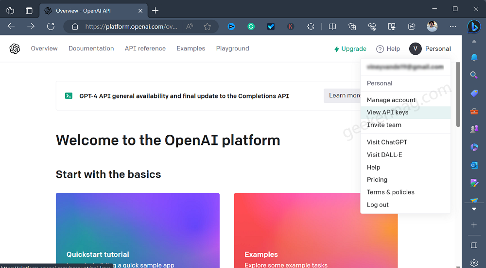 view api keys in openai.com