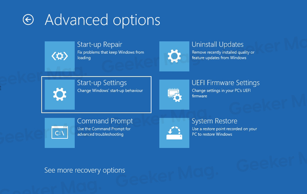 Start-up Settings