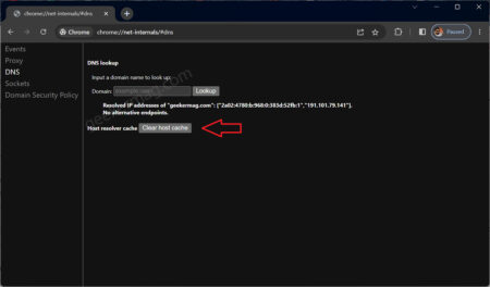 How to Clear Host Cache in Chrome (DNS Cache)