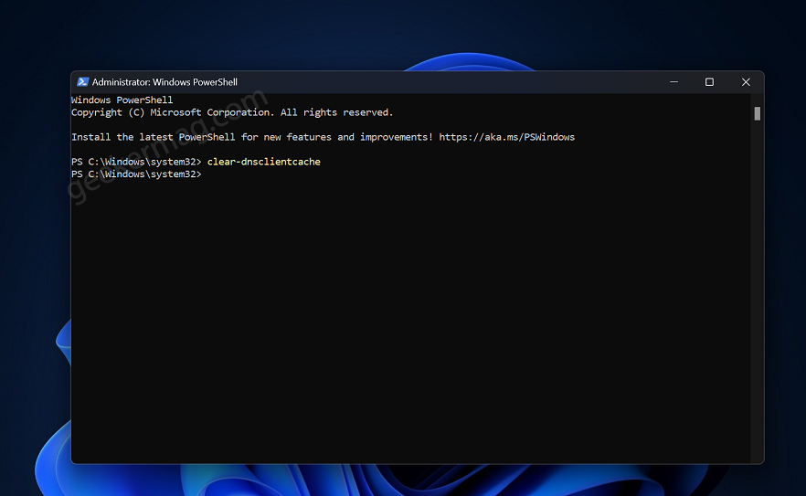 Clear DNS Cache using Windows PowerShell