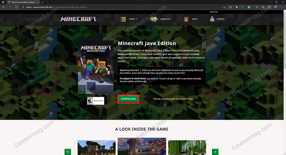 Download Minecraft