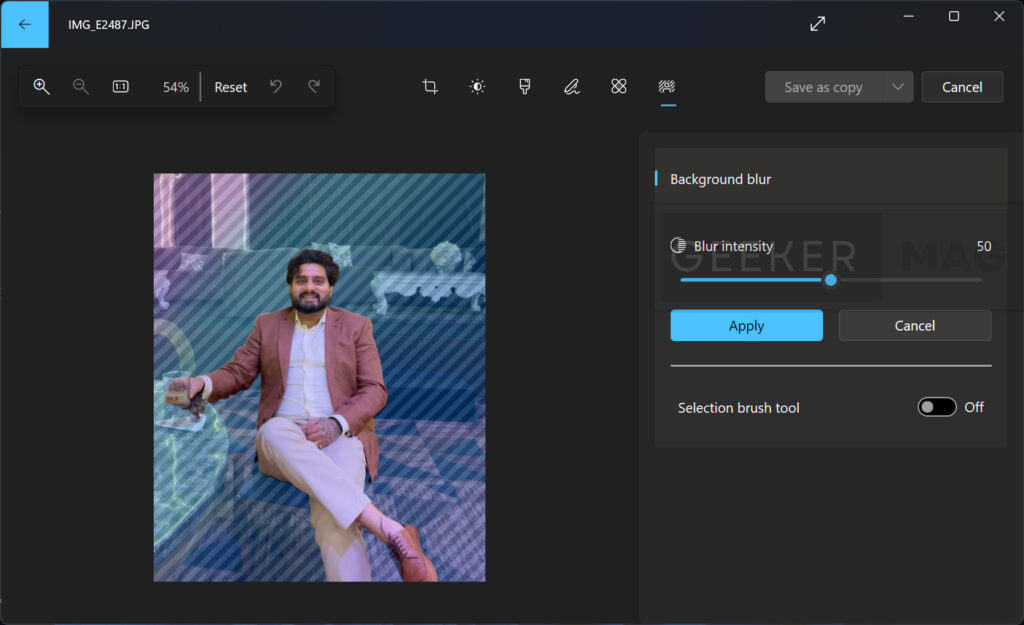 How to Blur Background of Picture in Photos App Windows 11