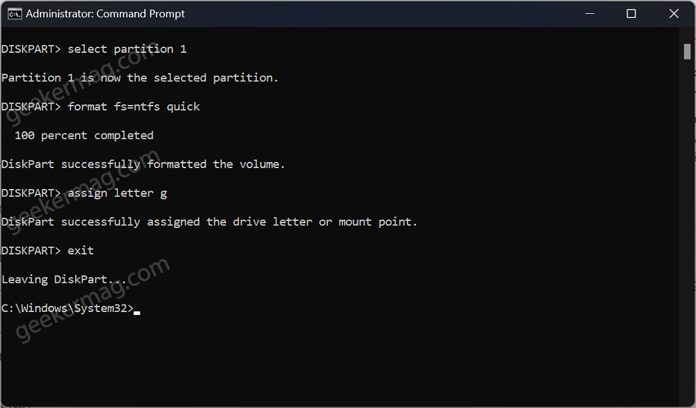 How to Format Hard Drive using Command Prompt (DISKPART)