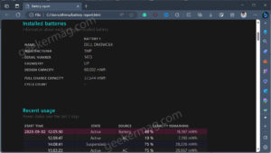 How to Check Laptop Battery Health Windows 11/10
