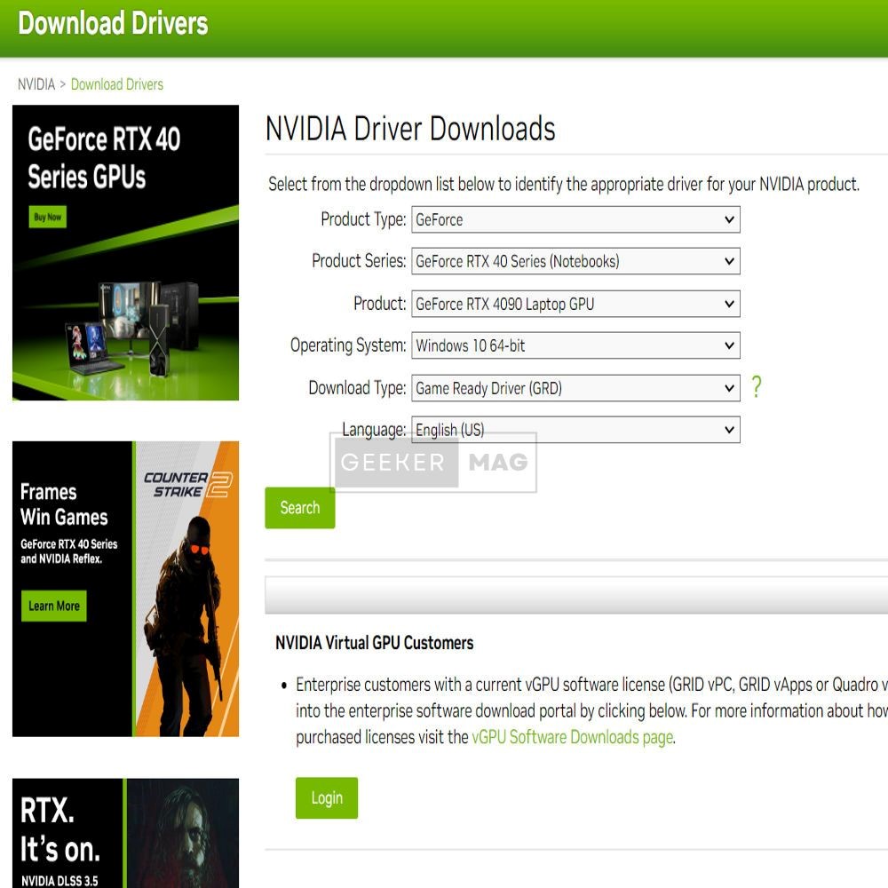 NVIDIA Driver Downloads