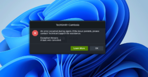 Fix: An Error Occurred During Signin Camtasia 2023