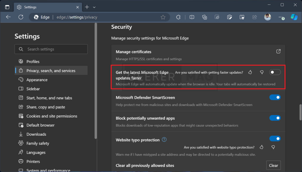 How to Get Microsoft Edge Updates Faster