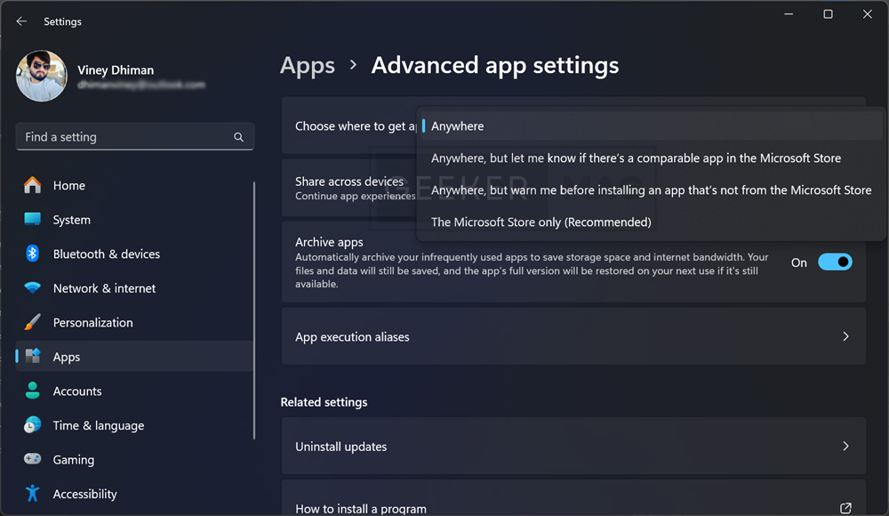 How to Change My App Recommendation Settings in Windows 11