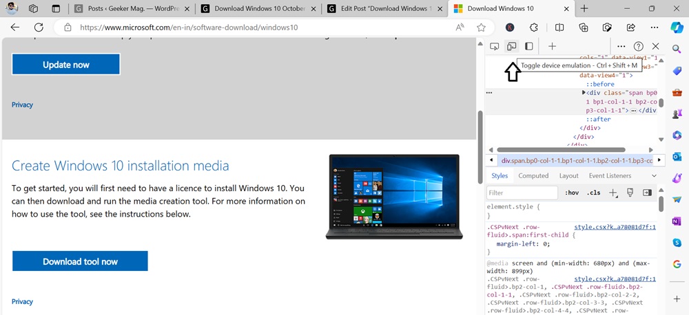 Download Windows 10 22H2 ISO from Microsoft Site