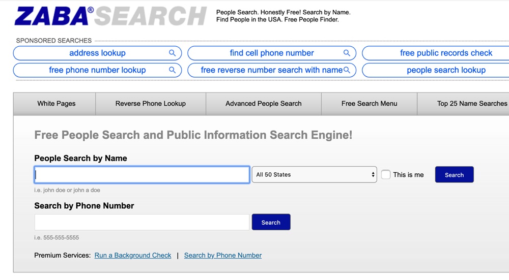 zaba search - people search engine