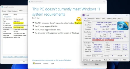 The PCs Processor current doesnt support a critical feature PopCnt