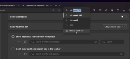 Microsoft Edge Gets Additional Search Box in Toolbar