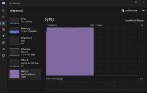 How to Check If Your PC Has a Neural Processing Unit (NPU) NPU tile in Performance window.